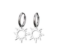 Earrings Stud Women Jewellery Jewelry Sun Totem Plated Hoops Trend Charm For Party Silver