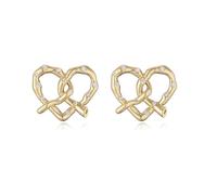 Earrings Stud Women Jewellery Jewelry Twisted Heart Knot Fashionable And Sweet Women'S Show Your Beautiful Versatile Exquisite 2