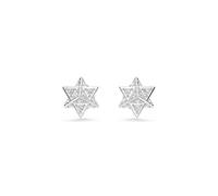 Swarovski Dextera Stud Earrings, Star, White Round Cut Crystals in a Rhodium Plated Setting, One Size, Crystal, Rhodium Plated, Rhodium Plated