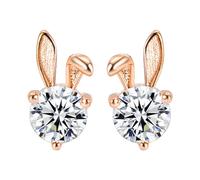 Earrings Synthetic Opal Star Stud Earrings Petite Earrings Women Earrings Jewelry For Sensitive Ears Rose Hoop Earrings Small (Rose Gold, One Size)