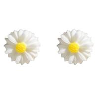 Earrings Teen All-Match Gift Fresh Personality Simple Daisy Earrings Teen S- Yellow 1.2X1.2cm Nice and Practical