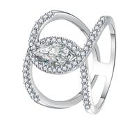 Earrings The Rings Wedding Ring Set Ring S925 Silver Ring Engagement Rings Set Drop Ring Engagement Ring Wedding Ring for Women Earrings The Rings, 6, Copper, No Gemstone