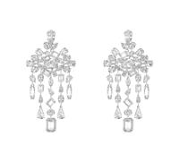 Earrings Unisex Gem Silver White 5639329 ONE SIZE