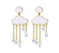 Earrings White Cloud Cute Rhinestone Temperament Fashion Women Earrings Earrings Women Uk Valentine's Day Easter Earring Jewelry (MuIticolor, One Size)