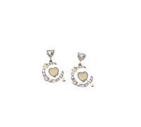 Earrings with a Sword Piercing Through the Heart, Sweet And Stylish, Moderate Size, Alloy Material, Wear-Resistant And Durable, Suitable For Ladies' Dating, Commuting And Other Scenarios