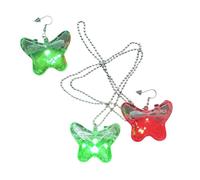 Earrings with Pendant | Versatile Retro USB Charging | Set of Necklace and Luminous Drop Earrings for Birthdays, Weddings, Parties, Meetings Bars Mothers Sisters, Se référer au descriptif, refer to