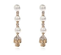 Earrings with shimmering crystals - female - Alexander McQueen - Earrings - Yellow - ONE SIZE - Accessories ONE SIZE