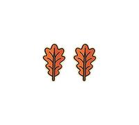 Earrings Women’ s Autumn Orange Pumpkin Coffee Milk Tea Cup Maple Leaf Wool Small Tree Turkey Nut Earrings