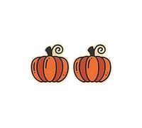 Earrings Women’ s Autumn Orange Pumpkin Coffee Milk Tea Cup Maple Leaf Wool Small Tree Turkey Nut Earrings