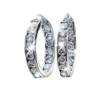 Earrings Women’ s Flower Earrings Large Flower Stud Chunky Floral For Women Double Hoop For Piercing Silver