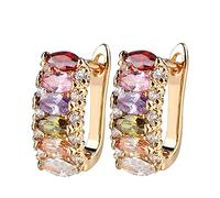 Earrings Women Stud Earrings Girls Gift Ear Cuff Earring Formed Brilliant Flower Earrings With Zircon Stone Women Gifts