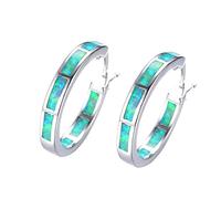 Earrings Women's Accessories Jewelry Ladies Earrings Accessories Jewelry Sensitive Round Ear Ladies Gemstone Star Shaped for Women (Green-D, One Size)