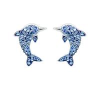 Earrings Women's Accessories Jewelry Stud Earrings Copper Small Fresh AppointmentWomen Bow Earring (d-Blue, One Size)