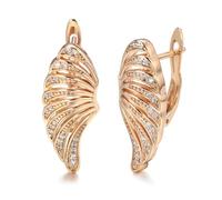 EarringStud Women Butterfly For Crystal Flower Natural Luxury Trendy