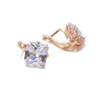 EarringWomen Stud Hoop Luxury Rose Earring Wedding Big Square Blue White Green Natural Drop
