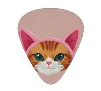 ears cartoon kitten Patterned Guitar Picks - 12-Piece Set with 3 Different Thicknesses, Suitable for Electric and Acoustic Guitars