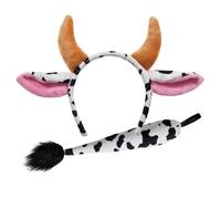 Wicked Costumes Childrens Animal Cow Ears Headband & Tail Set Fancy Dress Accessory