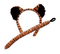 Ears & Tail Set Kids Wild Animals Fancy Dress Zoo Safari - Tiger
