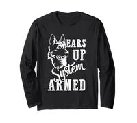 Ears Up System Armed Dog Lover Animal German Shepherd Long Sleeve T-Shirt