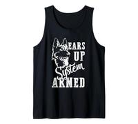 Ears Up System Armed Dog Lover Animal German Shepherd Tank Top