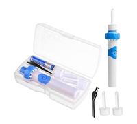 Earsavvy Ear Wax Removal Tool, Ear Cleaning Kit Smart Earwax Remover Tool with Replaceable Tips, Electric Vacuum Ear Cleaner with 2 PCS Silicone Replacement Heads (1 pcs)