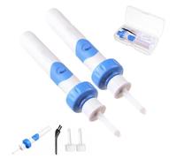 Earsavvy Ear Wax Removal Tool, Ear Savvy Vacuum, Silicone Earwax Removal Tools, Cordless EarSavvy - Gentle and Powerful Ear Wax Removal Kit, with 2 Replacement Heads(Without Battery) (2 Set)