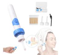 Earsavvy Ear Wax Removal Tool,Silicone Electric Earwax Cleaner with 2 Soft Replacement Heads,Electric Gentle Power Suction Motorised Cleaner Head for Earwax Remover for Adults & Kids(1set)