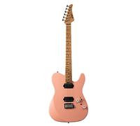 EART Guitars T-380 Modern Humbucker Pickups Double Coil Split Two Point Tremolo Bridge Solid Body Electric Guitar - Pink..