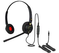 eartec office Headset for Mitel MiVoice 8528 8568 4220 4222 4223 4224 4223 4225 5380 Digital Telephone Call Centre RJ9 Connection Lead Double Ear Headset EAR510D - QD002P