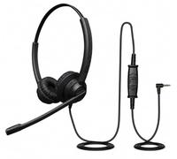 eartec office Headset for Yealink AX86R AX83H Wi-Fi Phones Compatible Single Ear Noise cancelling mic headset Best-in Class QD to RJ9 EAR308 QD007 (EAR308D)