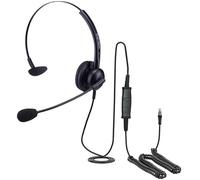eartec office Headset for Yealink SIP-T33P T33G IP Phone HD Sound Light Weight Noise Cancelling Mic Single Ear - EAR308 QD002A