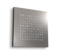 Earth 45 Steel Series Wall Clock / Timepiece German QLOCKTWO - 4250605870003