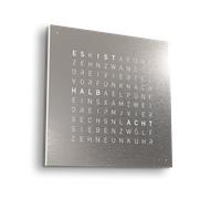 Earth 45 Steel Series Wall Clock / Timepiece German QLOCKTWO - 4250605870584