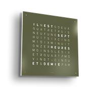Earth 90 Steel Series Wall Clock / Timepiece French QLOCKTWO - QLOCKTWO LG4FROGPC