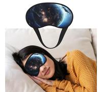 Earth and Moon Sleep Mask for Side Sleeper Blackout Eye Masks for Women Men Blindfold Mask Side Sleeper Eye Cover for Sleeping Nap Blackout Eye Shade Cover for Travel