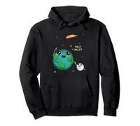 Earth And Moon. Uncle Halleys Comet. Pullover Hoodie