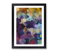 Earth And Sky Abstract Framed Print | A2 Black Framed Wall Art | Ready to Hang | Abstract Landscape Picture | Living Room Bedroom Lounge Office