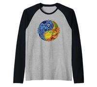 Earth and Sky Yin Yang Raglan Baseball Tee