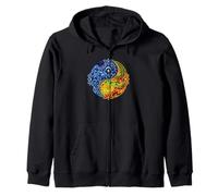 Earth and Sky Yin Yang Zip Hoodie