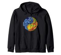 Earth and Sky Yin Yang Zip Hoodie