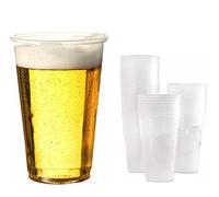 Earth and Wear Heavy Duty Half Pint Glass 300ml CE Marked Strong and Sturdy Disposable Glasses for Parties Pack of 50