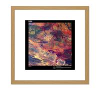 Earth Art USGS Australian Iron Ore 8X8 Inch Square Wooden Framed Wall Art Print Picture with Mount Artery8 Light Oak One Size