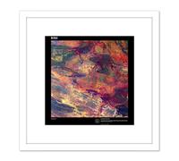 Earth Art USGS Australian Iron Ore 8X8 Inch Square Wooden Framed Wall Art Print Picture with Mount Artery8 White One Size
