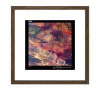 Earth Art USGS Australian Iron Ore 8X8 Inch Square Wooden Framed Wall Art Print Picture with Mount Artery8 Brown One Size