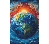 Earth at Sunrise Notebook - Inspirational Planet Cover, 120 Page Lined Journal