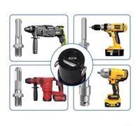 Earth Auger Adapter Tool for Wrench & Hammer Drill - 4-Interface Metal Bit Holder (Round, Hex, Flat, T-Handle) - Compatible with Elec(B)