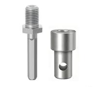 Earth Auger Adapter Tool with 4 Interface Types for Electric Drill and for Impact Wrench Hammer Machine,Round and Hex Handles for Efficient Soil Drilling(C)