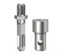 Earth Auger Adapter Tool with 4 Interface Types for Electric Drill and for Impact Wrench Hammer Machine,Round and Hex Handles for Efficient Soil Drilling(B)