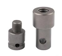 Earth Auger Adapter Tool with 4 Interface Types Including Round, Handle, Hex Shank, and Electric Wrench Fittings, Metal Drill Auger Attachment Compatible(D)