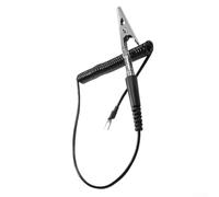 Earth Cable Clamp for TS80 TS100 Soldering Iron 1.5 m Spring Earth Wire Clamp Metal Black Standard Antistatic Grounding Clip with U-Clamp for Electronics 1.5 m Ground Cable for TS80 and TS100